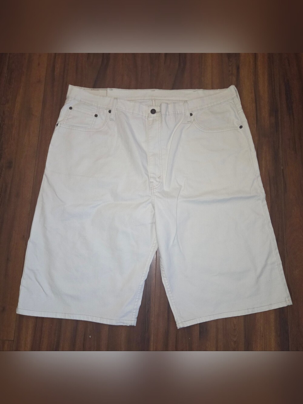 GUC Men's Levi's White Denim Jean Shorts Big & Tall Size 42